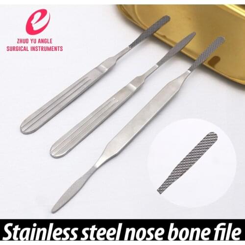 Rhinoplasty nasal bone file cosmetic surgery stainless steel bone rub nasal cavity tool mesh teeth file single head double head