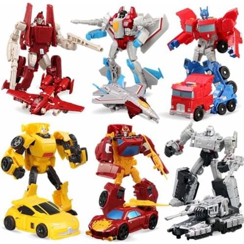 6PCS/Set 12cm Transformation Robot Model Toys Action Figures Classic Toys For Child Birthday Gifts