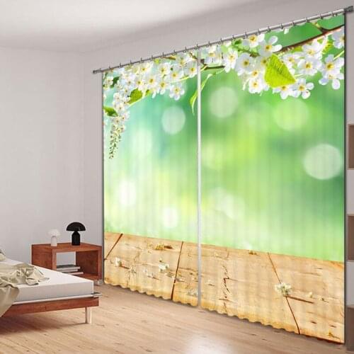 New Dandelion Printing Luxury 3D Blackout Curtains For Living room Bedding room Drapes Cotinas para sala Home Decorative