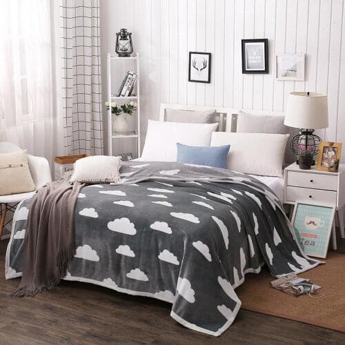 HOT Cloud Mink Warm Blanket Winter Blanket Comfortable Grey Coffee Available Bed Sheet and Bed Cover Full size
