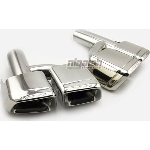 304 Stainless Steel Material Type Exhaust Tip Muffler W204 C63 AMG Exhaust Tip For AMG E63 W212