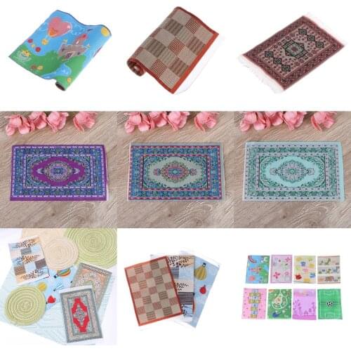 Woven Hand Turkish Rugs Doll House Mini Carpet Mat Miniature Decor Floor Coverings For 1:12 Scale DIY Dollhouse Accessories Kits
