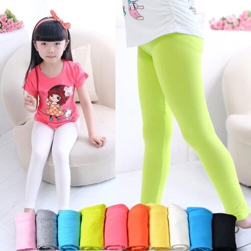 Spring Summer Korean Child Girl Candy Color Elastic Pure Underpants Girls Pants