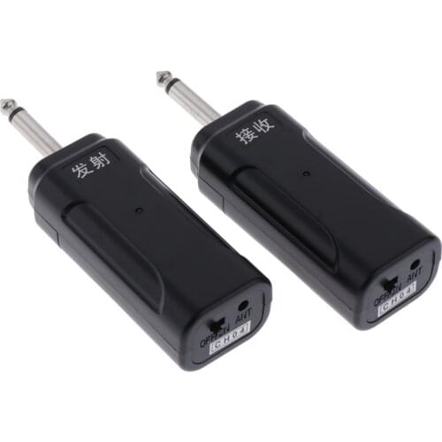 VHF Guitar Wireless Transmitter Receiver System 50M Range Black