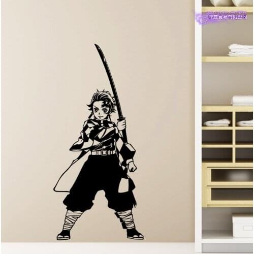 Demon Slayer Wall Decal Kimetsu no Yaiba Vinyl Kamado Tanjirou Wall Stickers Decal Decor Home Decoration Anime Car Sticker