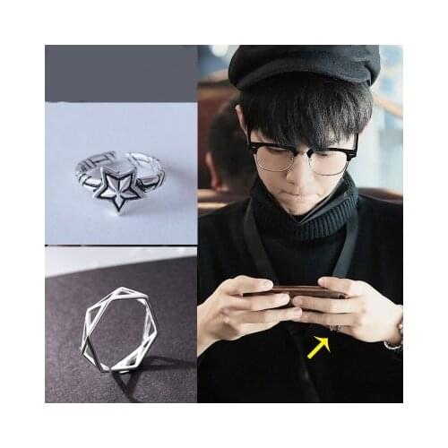 Vintage Opening Xiaozhan Rings Korea Creative students personality Fashion Simple for girls boys man women