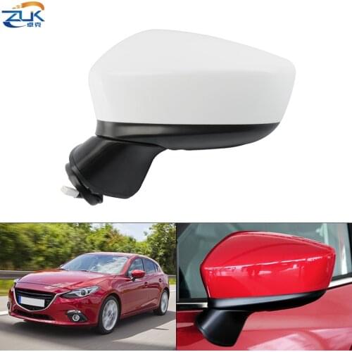 ZUK Outer Rearview Side Mirror Assy For MAZDA 3 AXELA BN BM 2013 2014 2015 2016 8-PINS With LED Signal Electric Folding Heating