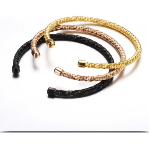 10pcs/Lot Stainless Steel Twisted Wire Bracelets Bangles Women Fashion Jewelry DIY Accessories Wholesale