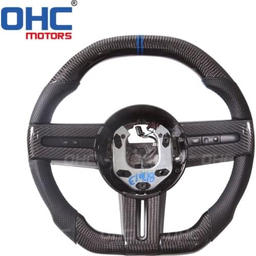 100% Real Carbon Fiber Steering Wheel for Ford Mustang