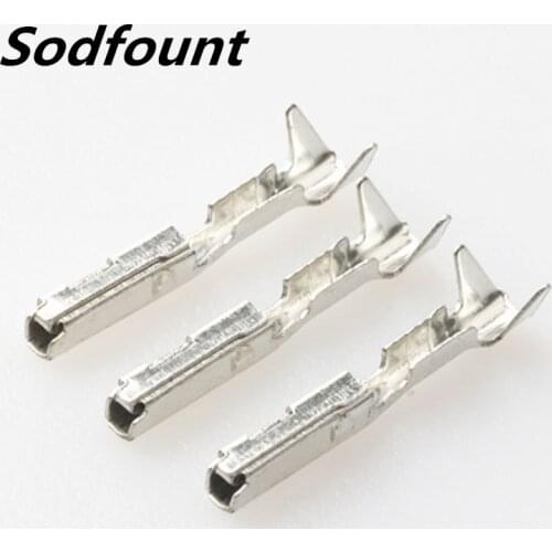 100pcs H62 brass tinned 0.6mm automotive terminal Automotive connector female terminal DJ621-0.6×0.6A