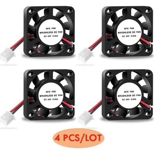 40x40x10mm DC 12V Brushless Cooling Fan with 2 Pin Terminal for Hotend Extruder Heatsinks Creality MK8 3D Printer Cooling Fan