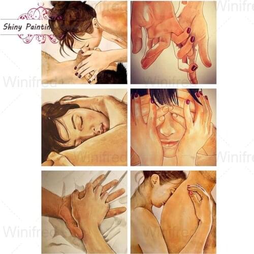 5D DIY Diamond Painting Mosaic Love Couple Illustration Cartoon Boy Girl Diamond Embroidery Full Square Round Drill Cross Stitch