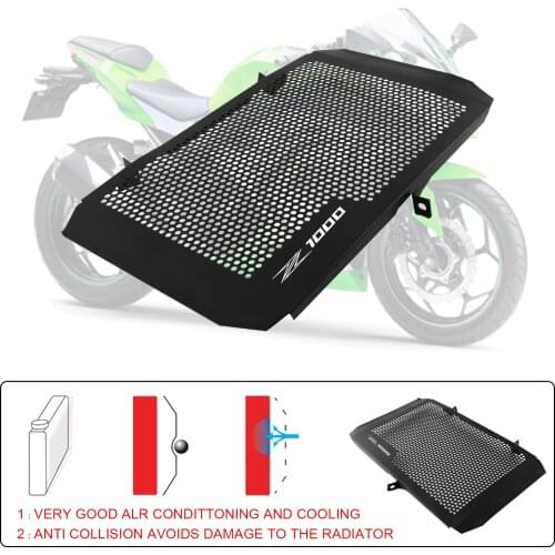 Motorcycle Radiator Side Guard Grill Grille Cover Protector For Kawasaki Z750 Z800 z1000 Z800e Z1000SX ninja1000 versy1000 black