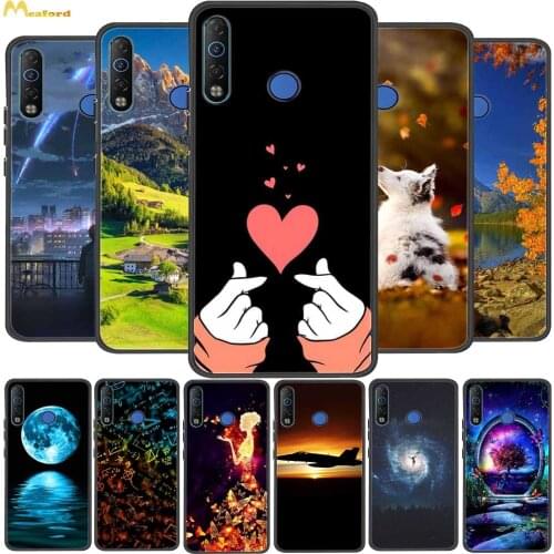 For TECNO Camon 12 Air Case Silicone Soft Phone Cover For Tecno Spark 6 Air Cases Camon12 Pro 12air Back Cover Black TPU Funda
