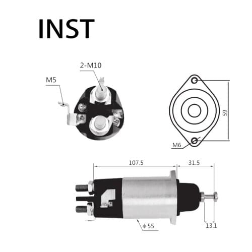 ELECTROMAGNETIC SWTICH SOLENOID FOR 24V 5KW M371X29071 M371X27271 M371X29771 M371XB4371 6898 137224736 SE0124736 M371X20672
