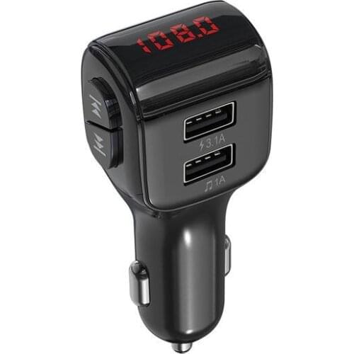 Kuulee Wireless Bluetooth FM Transmitter Car Modulator Dual USB Port MP3 Player U Disk Kit Charger Adapter