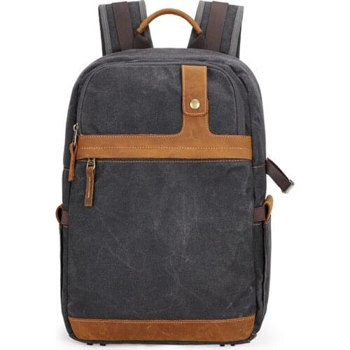 Canvas Photography Backpack SLR Digital Lens Camera Outdoor Backpack Waterproof Bag Camera Bag