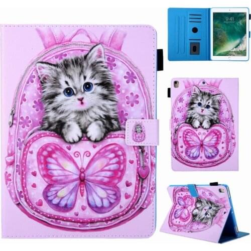 PU Leather Sleep Wake Up Tablet Shell Flip Wallet Clip Skin for IPad 9.7 Case 2017 2018 Ipad 5 6 Air 1 2 Pro 9.7 Stand Cover+Pen