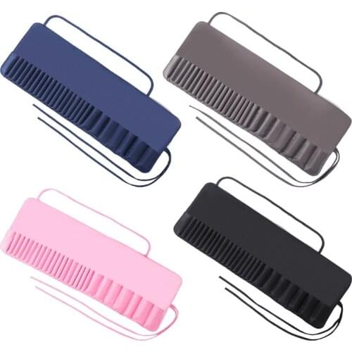 Makeup Brush Rolling Case Cosmetic Bag Pouch Holder Travel Portable Brushes Storage Organizer with Belt Strap M17D