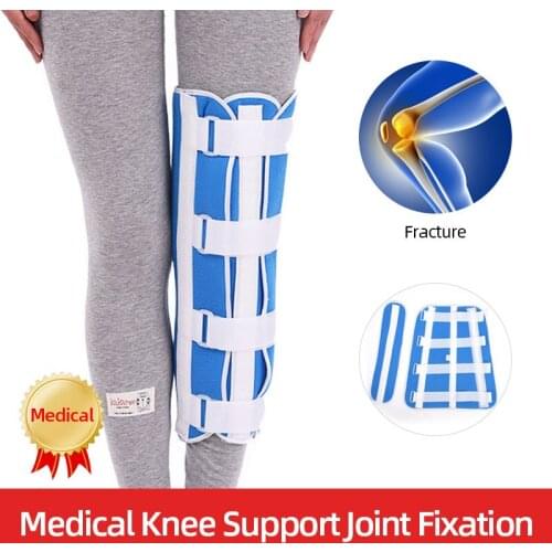 Knee Brace Support Orthopedic Knee Braces Foot Leg Fracture Rehabilitation Knee Pad Fixed Stretch Belt Guard Strap