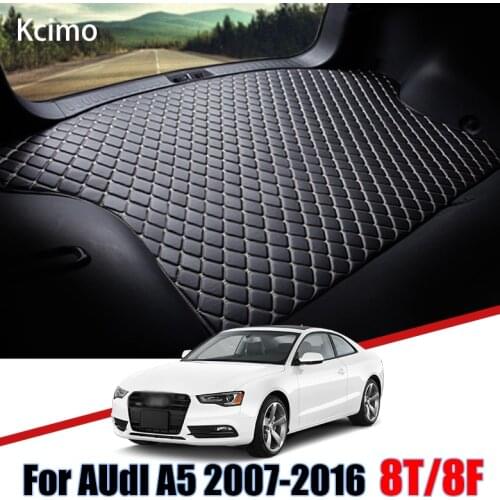 Leather Car Trunk Mat For Audi A5 8T 8F 2007-2016 Trunk Boot Mat Liner Pad Cargo pad Cargo Liner 2008 2009 2010 2013 2014 2015