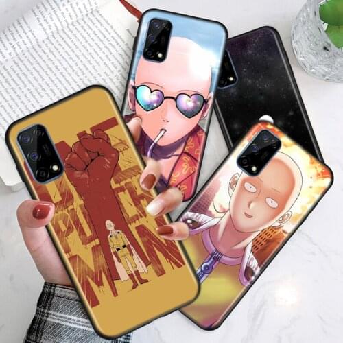 Cartoon Anime One Punch For Realme V15 X50 X7 X3 superzoom X2 C17 C11 C3 7i 7 6i 6S 6 5 Narzo 20 5G Pro Soft Phone Case