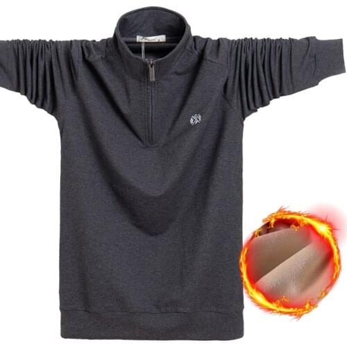 2019 Fashion Mens Autumn Winter Casual Soft Fleece Warm Sweatshirts Male Solid Color Hoodies Sweatshirt Velvet Tops 6XL