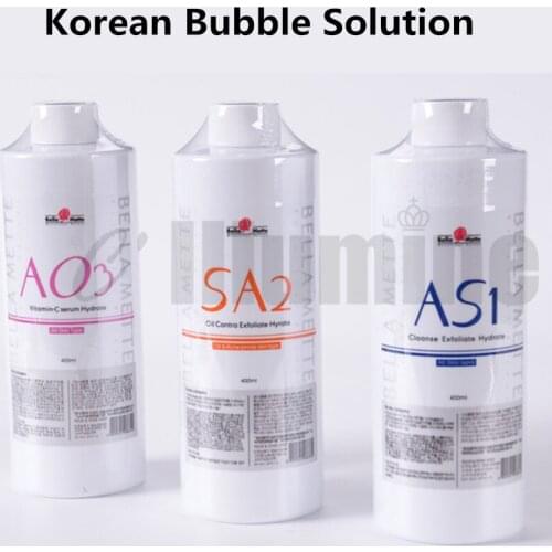 SET Bubble Solution Management Equipment Water Oxygen Essence Clean Black Water AS1 + SA2+AO3 400ml/bottle