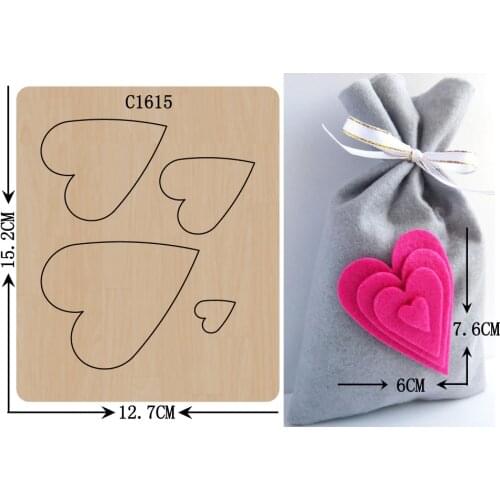 New Love, heart Wooden die Scrapbooking C-1615 Cutting Dies