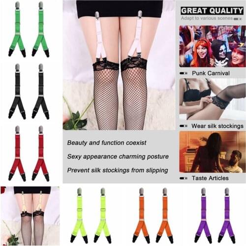 A Pair Stocking Clip Harness For Fashion Women Sexy Lingerie Accessories Punk Gothic Style Stocking Garters Belt Bondage