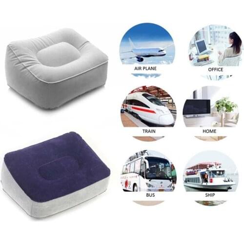 Portable Inflatable Foot Rest Pillow Cushion PVC Air Travel Office Home Leg Up Footrest Relaxing Feet Tool wzpi