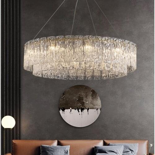 Postmodern copper crystal light luxury living room luxury modern minimalist dining room Nordic bedroom new chandelier