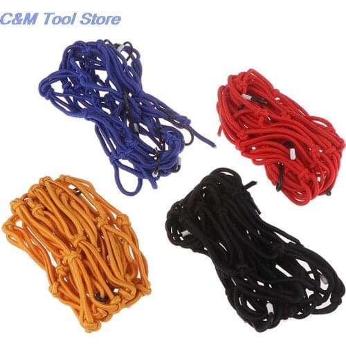 New 6 Hook 40x40cm Helmet Cargo Luggage Mesh Web Net Black Helmet Web Car String Motorcycle Cargo Mesh Net