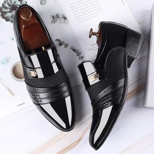 Fashion Slip On Men Dress Shoes Men Oxfords Fashion Business Dress Men Shoes 2019 New Classic Leather MenS Suits Shoes for men