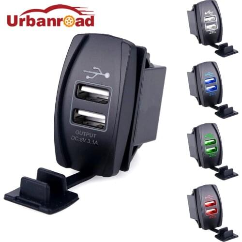 Universal Dual USB Car Charger Power Adapter 12-24 V 3.1A Dual USB Socket Charger For iPhone 5 6 6S Ipad Samsung Tablet