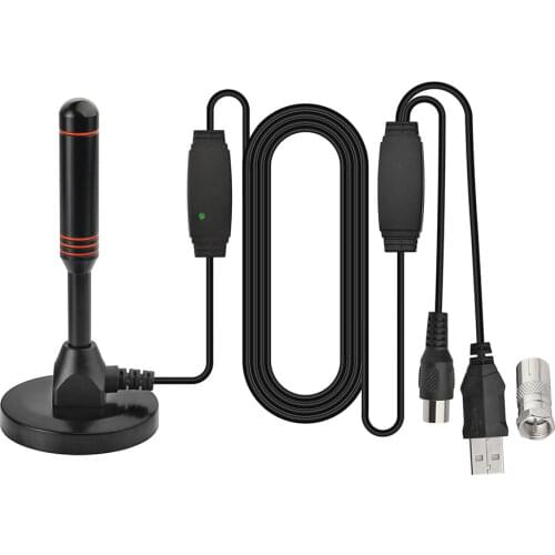 Superbat Amplified Digital TV Antenna Aerial DVB-T Portable Indoor Freeview HDTV Aerial With Signal Booster USB F Digital Aerial