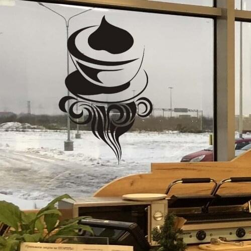 Coffee Shop Sign House Logo Cafe Decor Highest Quality Wall Cup Decal Sticker Vinyl Customized