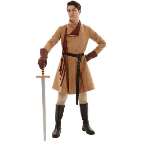 Adult Men Greek Roman Warrior Gladiator Costume Coat Knight Renaissance Costumes Halloween Party Carnival Mardi Gras Fancy Dress