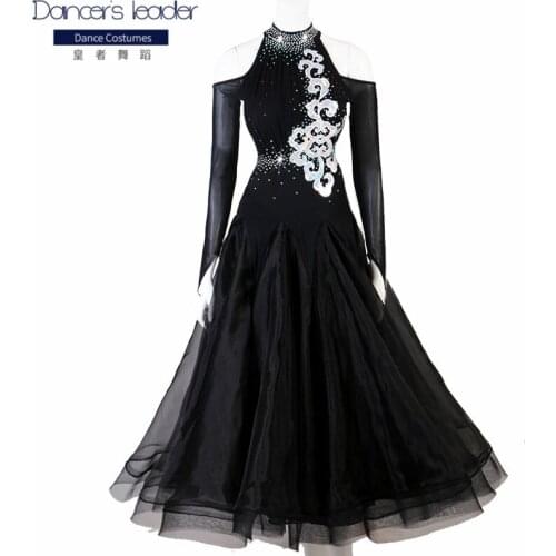 Ballroom dance competition clothes high-end embroidered ballroom dance big swing skirt new waltz tango fox step dance skirt