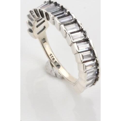 Original 925 Sterling Silver Glacial Beauty With Crystal Pandora Ring Fit Women Original Fashion Girl Charming Jewelry