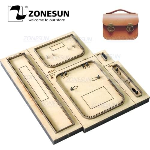 ZONESUN Crossbody Bag Leather Cutting Die Custom Handbag Punching Tool Coin Purse Steel Rule Die Small Wallet Cutter Die Cuts