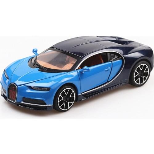 1/32 Scale Bugatti Chiron Diecast Alloy Pull Back Car Collectable Toy Gifts for Children