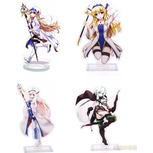 1pcs Hot Two-sided Printed Anime Goblin Slayer Cartoon Acrylic Stand Figure Cosplay Prop Home Decor for Boy Girl Collectible
