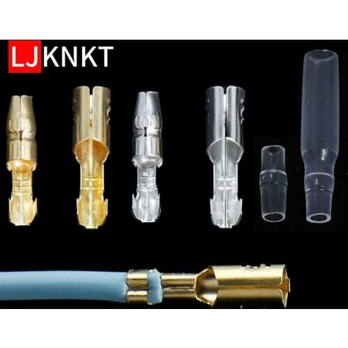 400pcs 4.0mm Bullet Terminals electrical Connector Female Male set Car Motorcycle Truck Brass Socket Sleeves Plug type