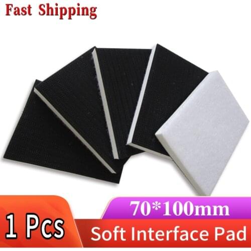 70*100mm Rectangle EVA Hard Sponge Interface Pad Damping Pad for Sander Backing Pad Abrasive Tools Accessories - Hook and Loop