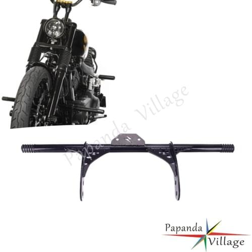Motorcycle Highway Crash Bar Black Engine Guard Front Bumper Falling Protection For Harley Dyna Street Bob Low Rider Glide 03-up