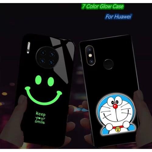 For Huawei P40 Mate 20 30 40 Lite Nova 7 7se 7I 6T 4 Y9 Prime Y7 Pro 2019 LED Light Call Flash Cover Capa Funda