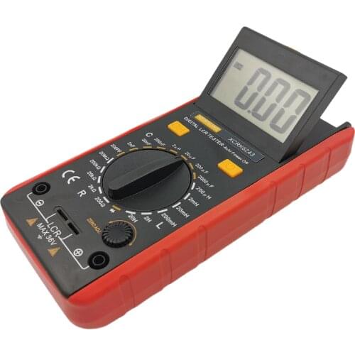 XCRK6243 Digital LCR Meter Inductance Capacitance Resistance Tester Multimeter Crocodile Clip Measuring Tool with Bag