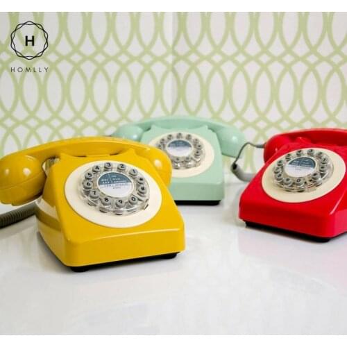 Homlly Retro Vintage Landline Dial Phone (Special Edition Colors)
