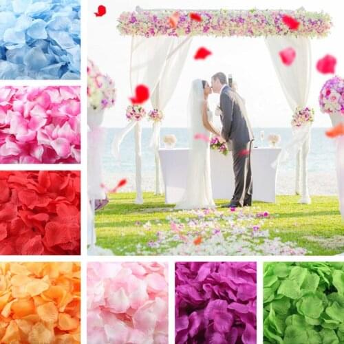 1000pcs/ Bag Wedding Decoration Artificial Flower Rose Petal Fake Petals For Valentine Party Accessories red pink sky blue 6Z